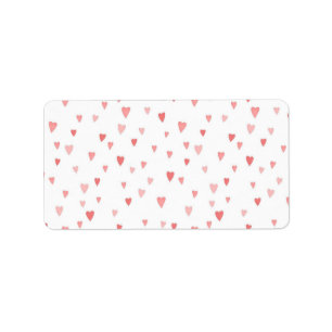 Etiqueta Corazones rosados minúsculos