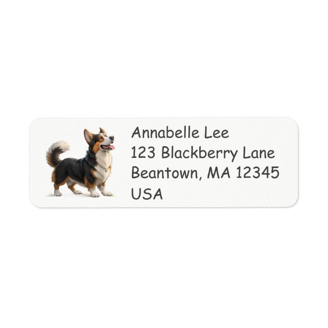 Etiqueta Corgi Adorable (Frente)
