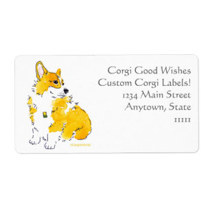 Etiqueta Corgi Good Wings Personalizados Labels