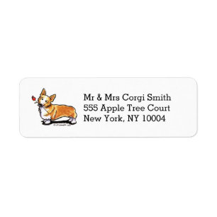Etiqueta Corgi Squerido personalizado