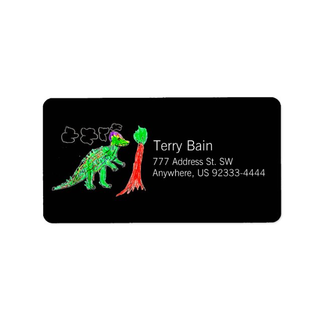 Etiqueta Coritosaurio (Frente)