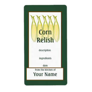 Etiqueta Corn Relish Preserve