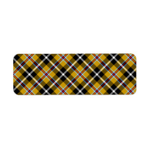 Etiqueta Cornish National Tartan Yellow and Black Planteado