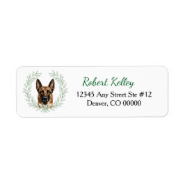 Etiqueta Corona de hoja de eucalipto Malinois Belga