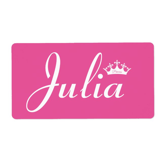 Etiqueta Corona de la Princesa (Frente)