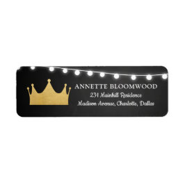 Etiqueta Corona de Príncipe | RELIEVE METALIZADO DORADO BAB