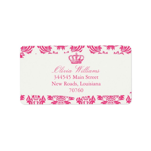 Etiqueta Corona elegante (Frente)