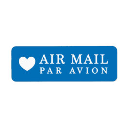 Etiqueta CORREO AIRE ハ AVION ト エ ア メ・ル ル ラ corazón lindo am