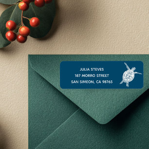 Etiqueta Correo de la tortuga de mar de CUTE