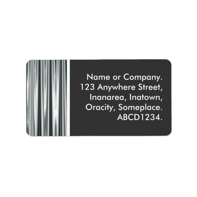 Etiqueta Cortina plateada (Frente)