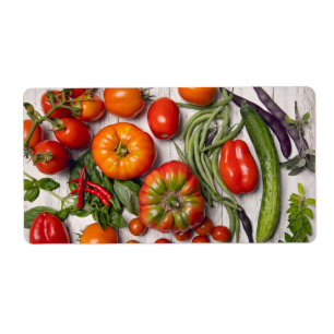 Etiqueta Cosecha de hortalizas y hierbas