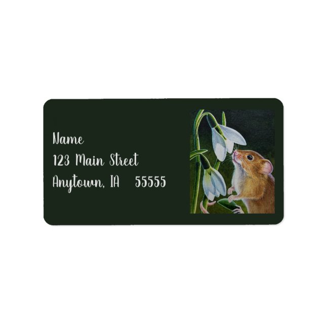 Etiqueta Cosecha Ratón Huele Nieve Nieve Niñera Agua Arte (Frente)