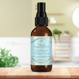 Etiqueta cosmética de damasco de Relieve metalizad