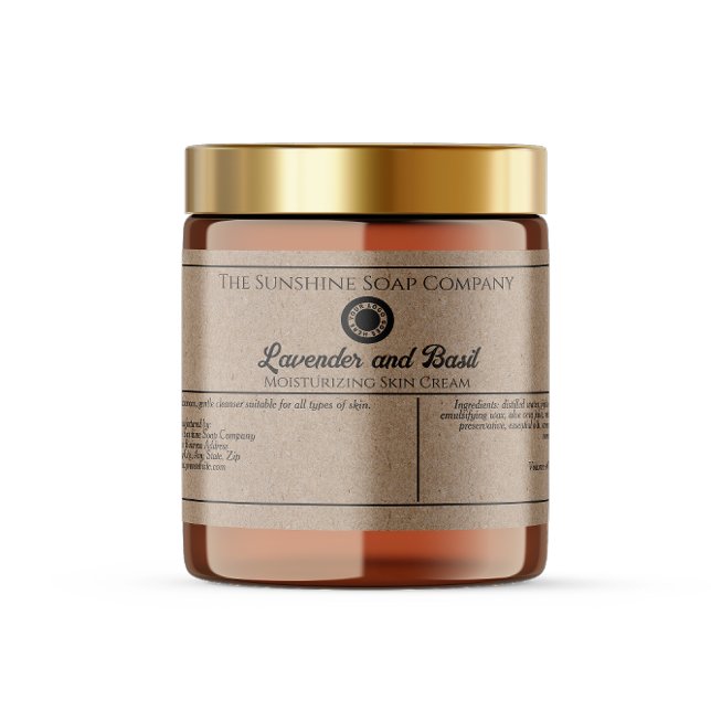 Etiqueta cosmética de jabón estilo papel Kraft con (Subido por el creador)