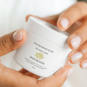 Etiqueta cosmética de la mantequilla del cuerpo de