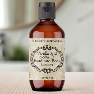 Etiqueta cosmética de marco vintage de papel perga