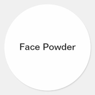 Etiqueta cosmética en polvo facial/