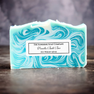 Etiqueta Cosméticos de jabón de estilo vintage blancos con 