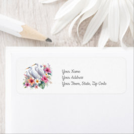 Etiqueta Costa Tropical Egret Bird Island Beach