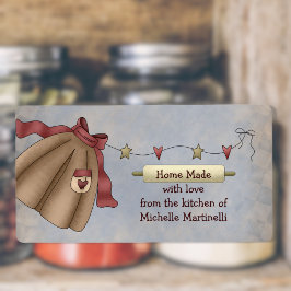 Etiqueta Country Apron Kitchen Gift Label