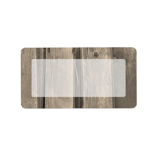 Etiqueta Country Barn Wood (Frente)