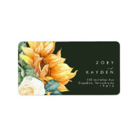 Country Sunflower Dark Green Wedding Dirección RSV