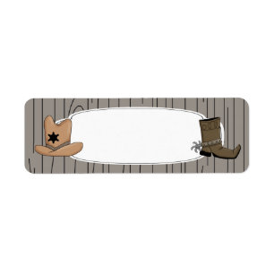 Etiqueta Country Western Cowboy Label