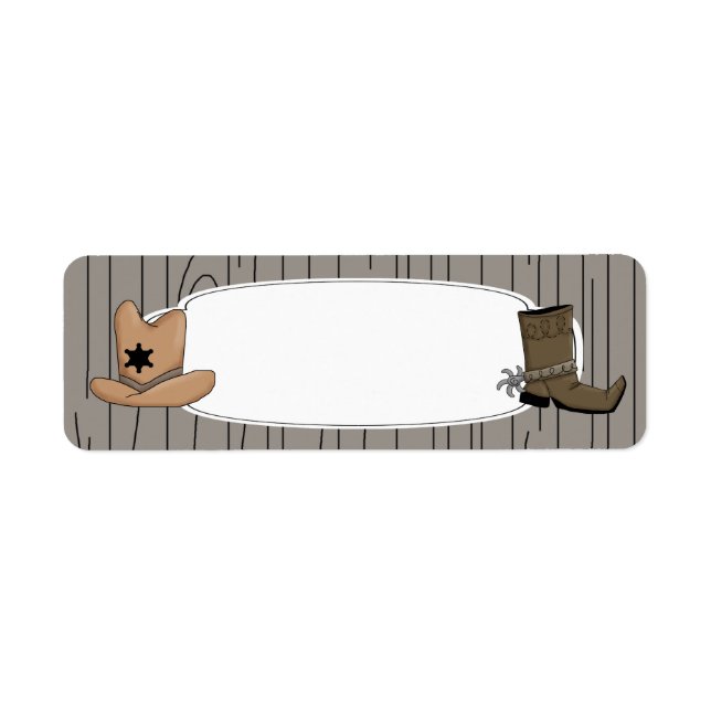 Etiqueta Country Western Cowboy Label (Frente)