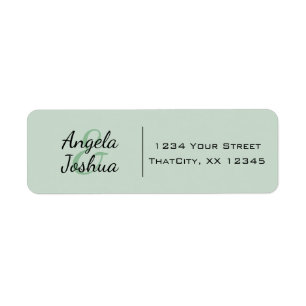 Etiqueta Couples Simple Minimal Informal Casual Green Black