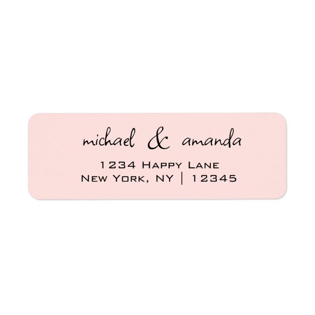 Etiqueta Couples Simple Minimal Informal Casual Light Pink (Frente)
