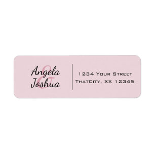 Etiqueta Couples Simple Minimal Informal Casual Pink Black