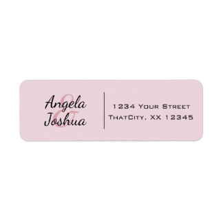 Etiqueta Couples Simple Minimal Informal Casual Pink Black