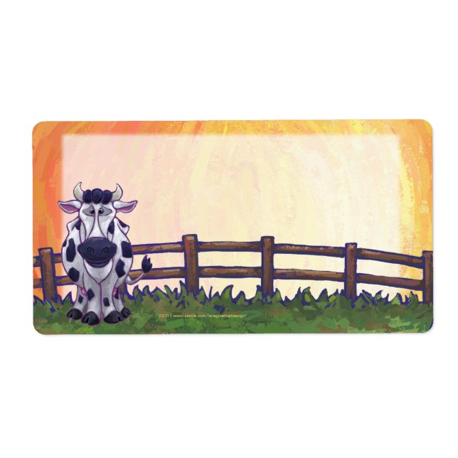 Etiqueta Cow Stationery (Frente)