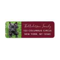 Cranberry Red Family Dog Photo Black Custom 