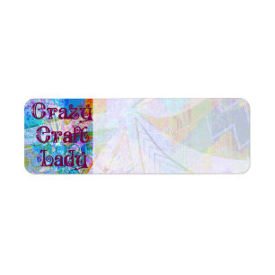 Etiqueta Crazy Craft Lady Blue Purple Butfly Chevron Col