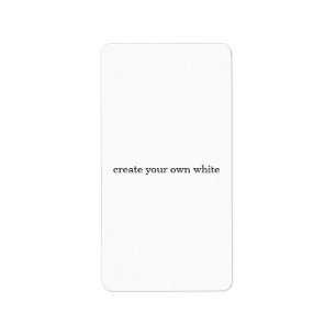 Etiqueta crea tu propio blanco