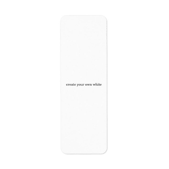 Etiqueta crea tu propio blanco  (Frente)
