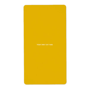 Etiqueta Crea tu propio diseño amarillo personalizado