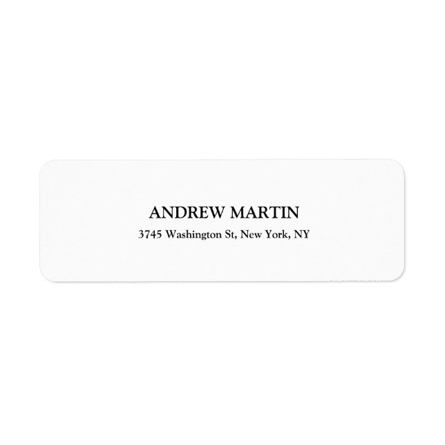 Etiqueta Creación de estilo retro en blanco y negro (Frente)