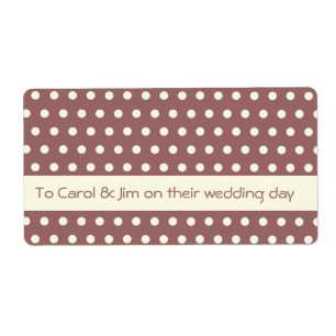 Etiqueta Cream White Ivory Polka Dot Pattern
