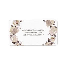 Etiqueta Creamy Rosas Wreath Floral