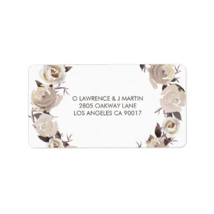 Etiqueta Creamy Rosas Wreath Floral