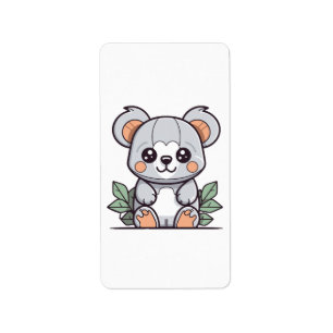Etiqueta Creando Vector de Koala Mágico Kawaii