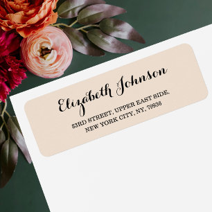 Etiqueta Crear Personalizado elegante dirección de retorno 