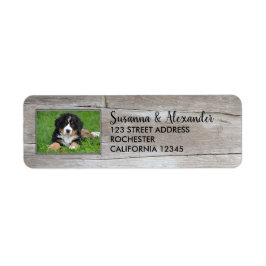 Etiqueta Crear su propia dirección de devolución de madera 