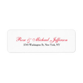 Etiqueta Creative Script Red Black & White Styly