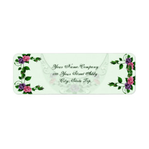 Etiqueta Creciente vertical de diosa verde