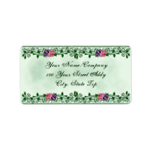 Etiqueta Creciente vertical de la diosa verde