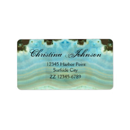 Etiqueta Crema azul moderna Gemstone dulce 16 cumpleaños