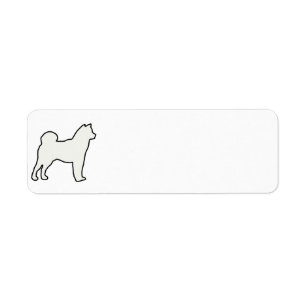 Etiqueta Crema de silueta Shiba Inu